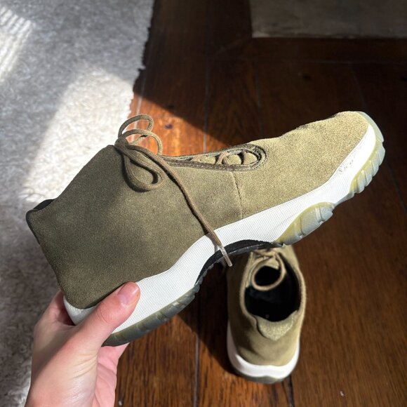 Air Jordan Olive Suede High / Mid Top — Women’s Size 8 - Picture 3 of 6